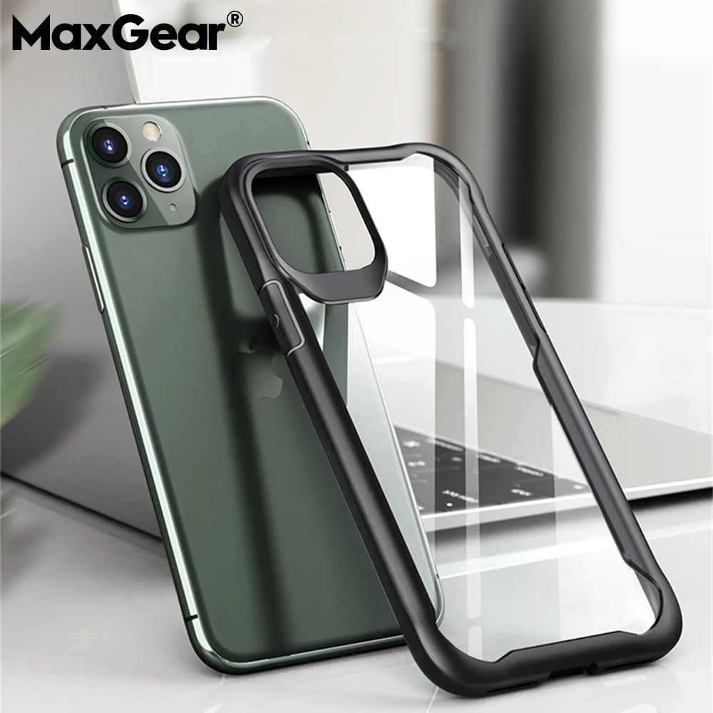 

Shockproof Armor Case For iPhone 11 Pro X XR XS Max 2019 Transparent Case Cover For iPhone 6 6S 7 8 Plus Luxury Silicone Cases