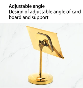 1pcs Business Card Holder Golden/Silver Metal Photo Clip Place Card Holder Stand Romantic Wedding Banquet Party Table Decoration 13