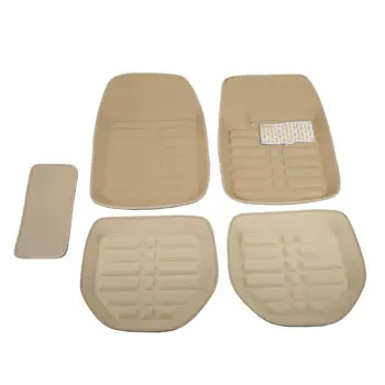 

Auto Carpet Driver Floor Mat Universal Foot Pad FloorLiner Trucks 5pcs Brown Premium for Car Accessories Waterproof Cars