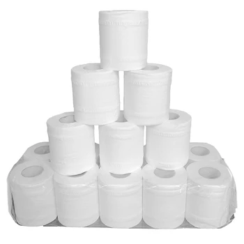

10Roll 3Ply Paper Toilet Tissue Hollow Replacement Paper Clean Prevent Flu Cleaning Toilet Tissue Soft Toilet Paper With Reel