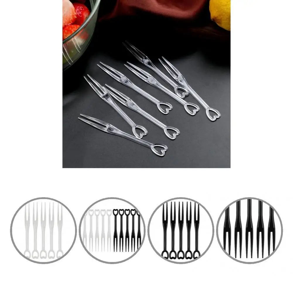 100Pcs/Set Fruit Pick Convenient Practical Food-grade Fork Multi-use Strong Construction Cake |