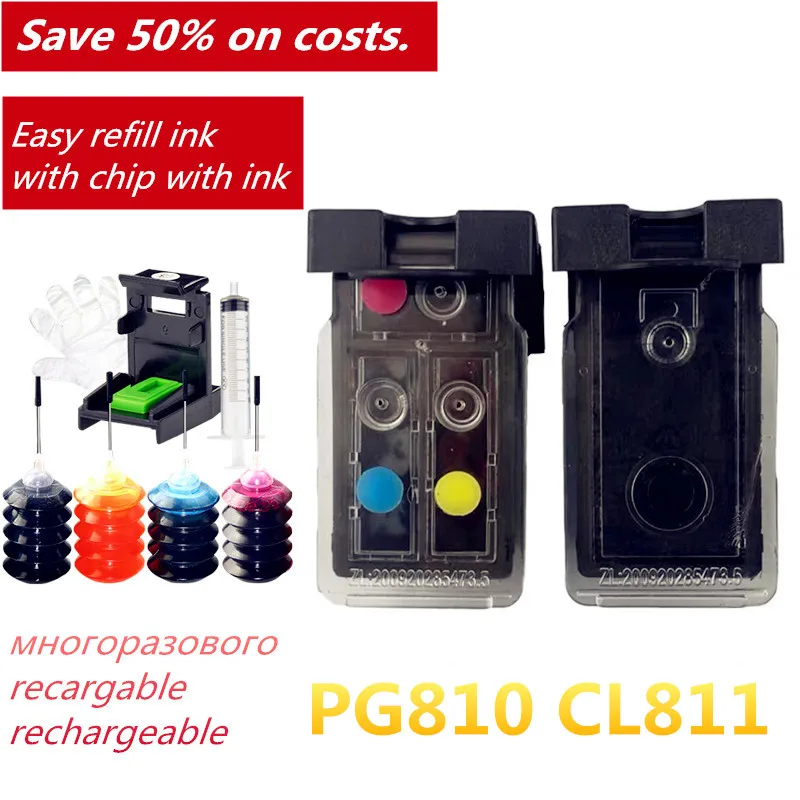 Pg810 Cl811 Refillable Ink Cartridges Compatible For Canon Pixma Ip2770