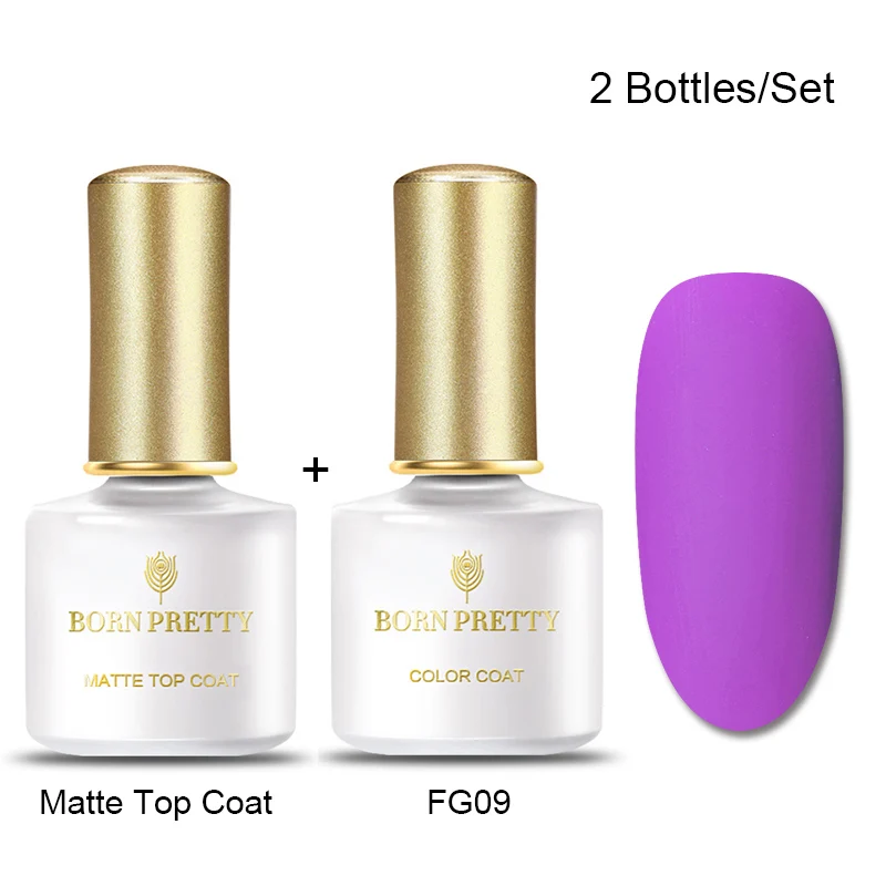 Set 9 Матовый неоновый Гель-лак для ногтей BORN PRETTY, 6 мл, флуоресцентный, зеленый, желтый цвета, впитывающий УФ-Гель-лак для ногтей - Цвет: Set 9