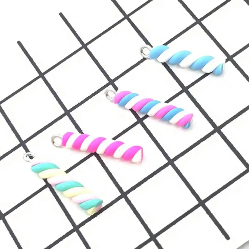 5 шт. 26*5 мм каваи 3D моделирование смолы твист конфеты Подвески для DIY серьги брелки ювелирные изделия аксессуары LL057