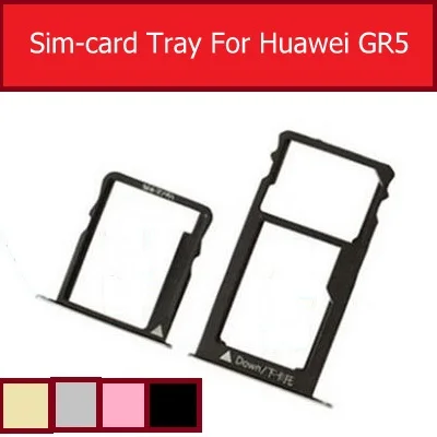 

Держатель лотка для sim-карты для Huawei GR5 Kll-L03 L21 L22 L23 слот для считывателя sim-карт запасные части