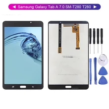 Для samsung Galaxy Tab A 7,0 SM-T280 T280 сенсорный экран дигитайзер панель сенсор ЖК-дисплей в сборе+ Инструменты