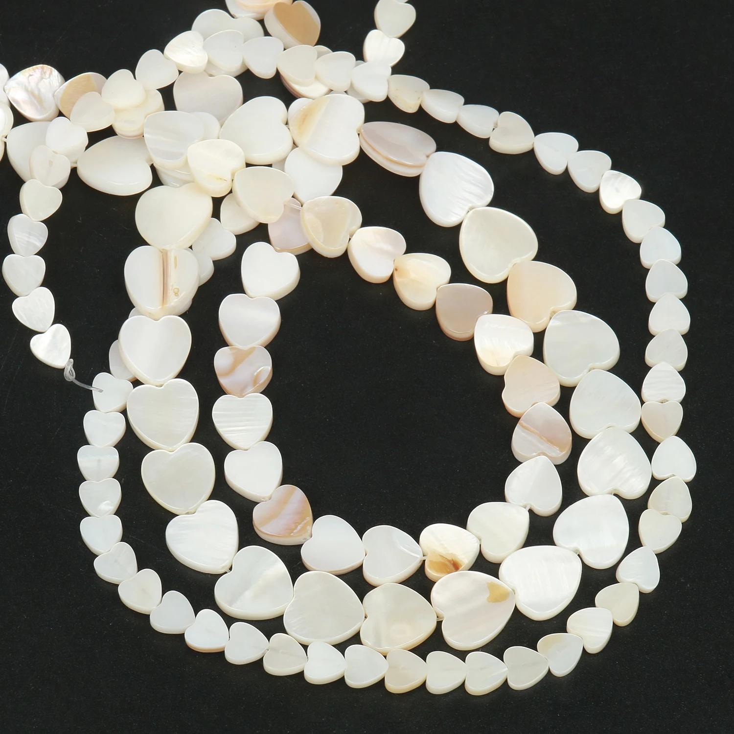 Natural White Love Heart Shell Mother Of Pearl Loose Spacer Beads for Jewelry Making DIY Handmade Bracelet Necklace 6 8 10mm