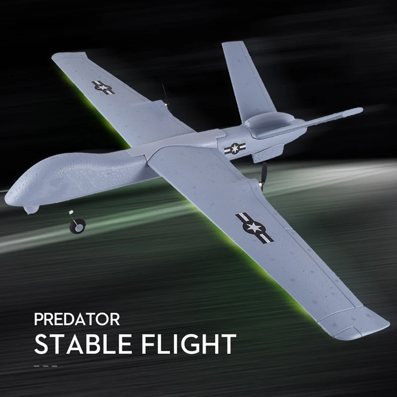 Z51 RC самолет планер 20 минут F светильник время планер 2,4 г Летающая модель с светодиодный светильник ручной метание размах крыльев самолет из пеноматериала