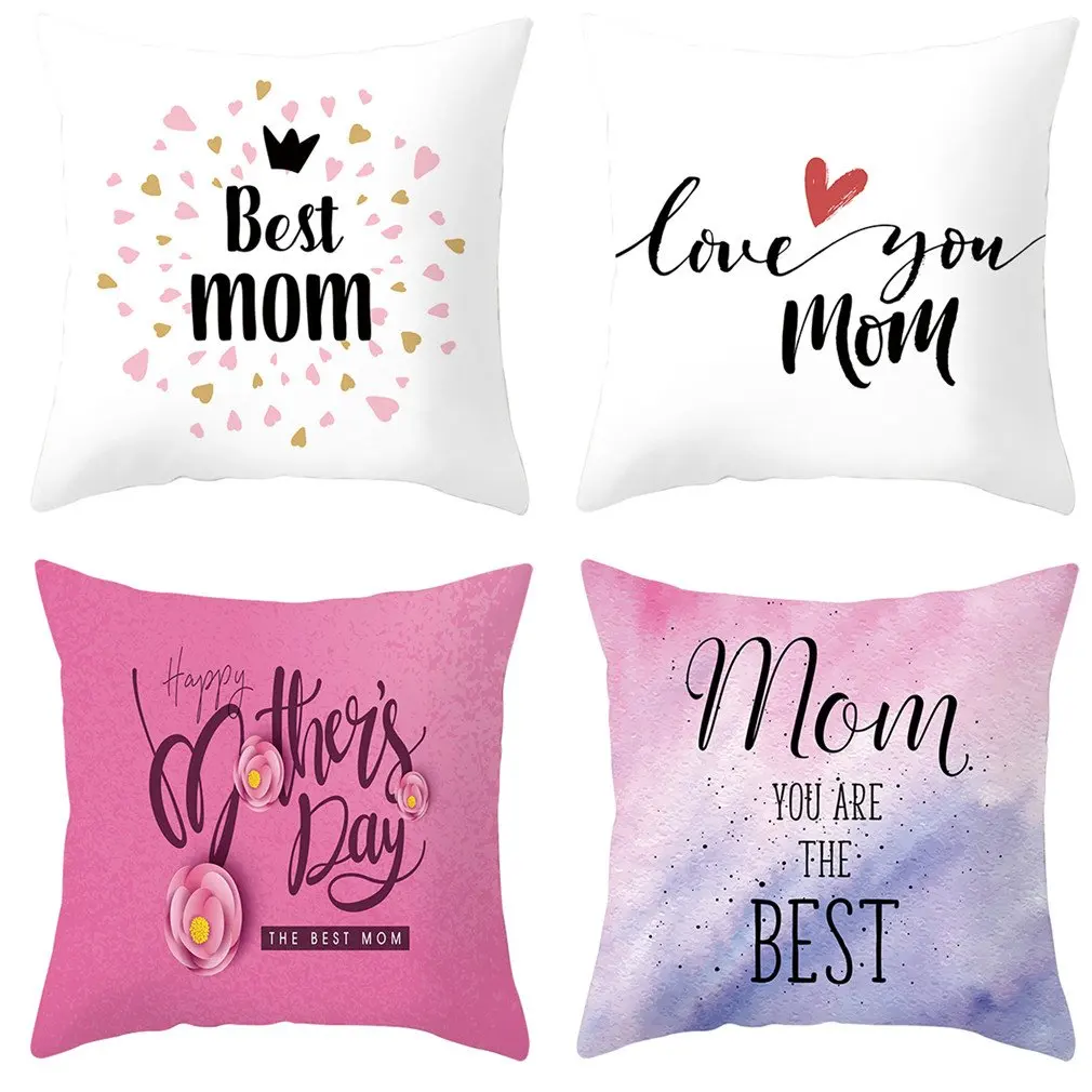 2021 New Mother's Day to send mother text love pillowcase polyester home sofa cushion cover office seat pillow covers | Мать и