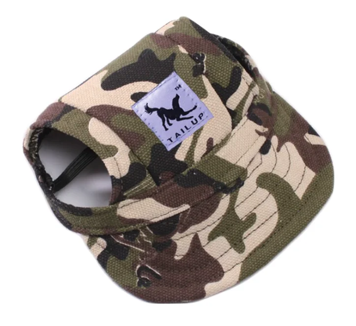 Pet Dog Cap Tailup Cute Print Hat Small Dog Outdoor Hat Pet grooming dog hat Pets accessories for dogs cats - Цвет: camouflage