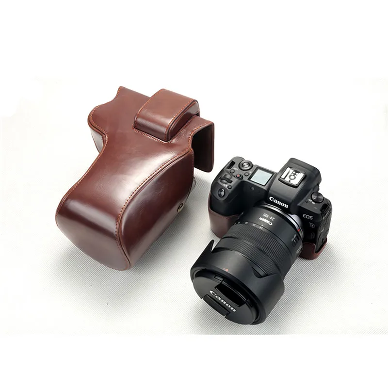 Подходит для Canon EOS R micro Одиночная pu кожаная сумка для камеры Защитная крышка 20-105 мм eosr Защитная Половина крышка основание открытие