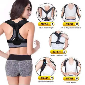 

Posture Corrector Upper Back Brace for Man and Woman Adjustable Back Corrector Humpback Corrector 30JP30