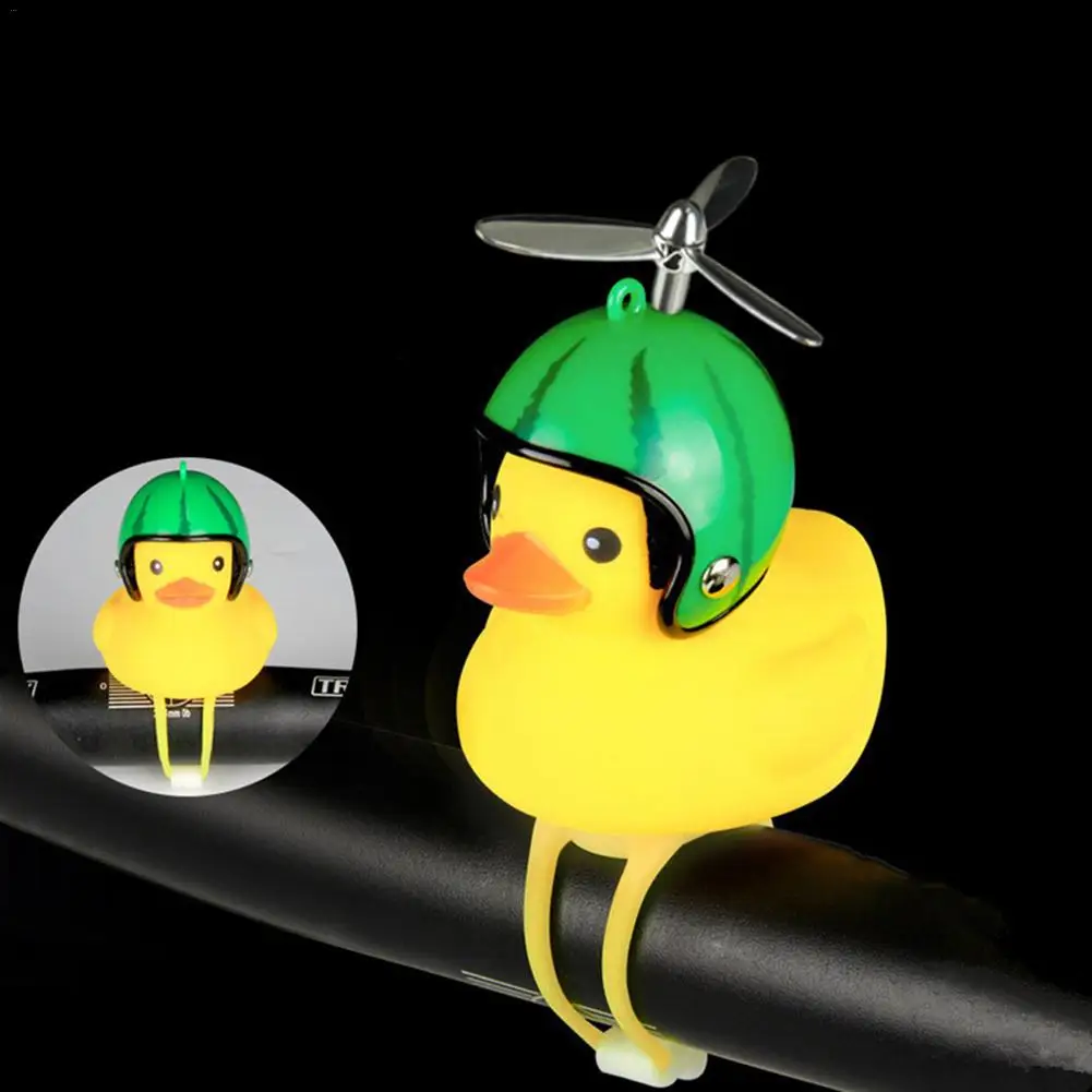 Bicycle Bell Broken Wind Duck Mtb Road Bike Moto Riding Light Cycling Small Yellow Duck Helmet Child Horn Bicycle Accessories