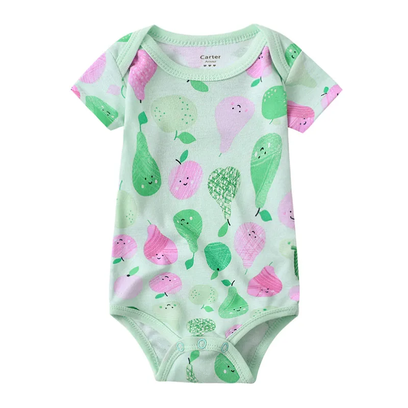 Красный newborn bodysuit baby boys girls clothing short sleeve 3 6 9 12 18 24 months toddler kids clothes - Цвет: Красный