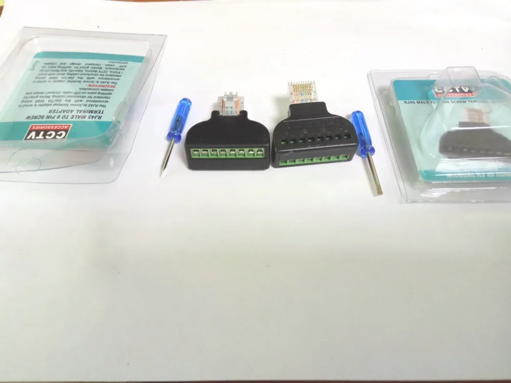 100 шт. RJ45 Ethernet Мужской до 8 Pin AV терминал винт адаптер Разъем