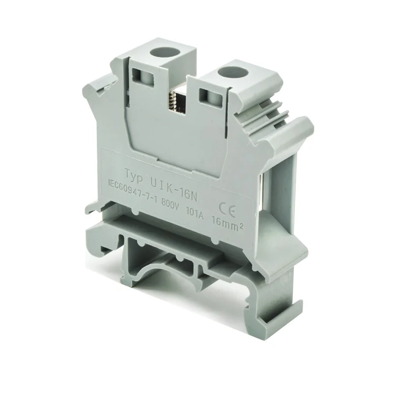 10Pcs UK16N Din Rail Terminal Blocks CONTACT Connection Multi Conductor Terminal UK16N Terminal Blocks