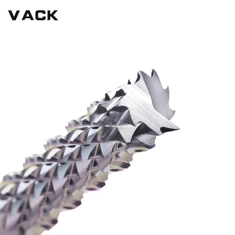 VACK de carburo de tungsteno de maíz de corte de dientes/3.175/4/6mm de bits final CNC brocas de molienda PCB cortador para la máquina de grabado