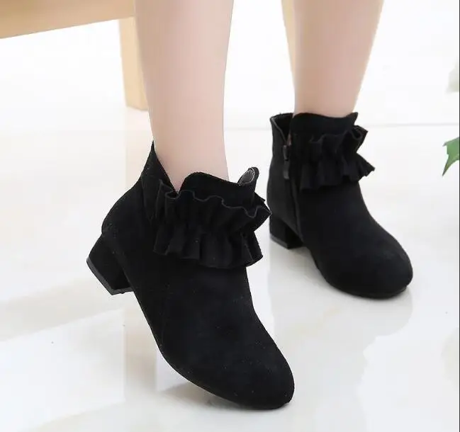 Autumn Winter Children Boots Thick Warm Shoes Cotton-Padded Suede fashion Girls shoes Boys Snow Boots Kids Shoes Plush boots