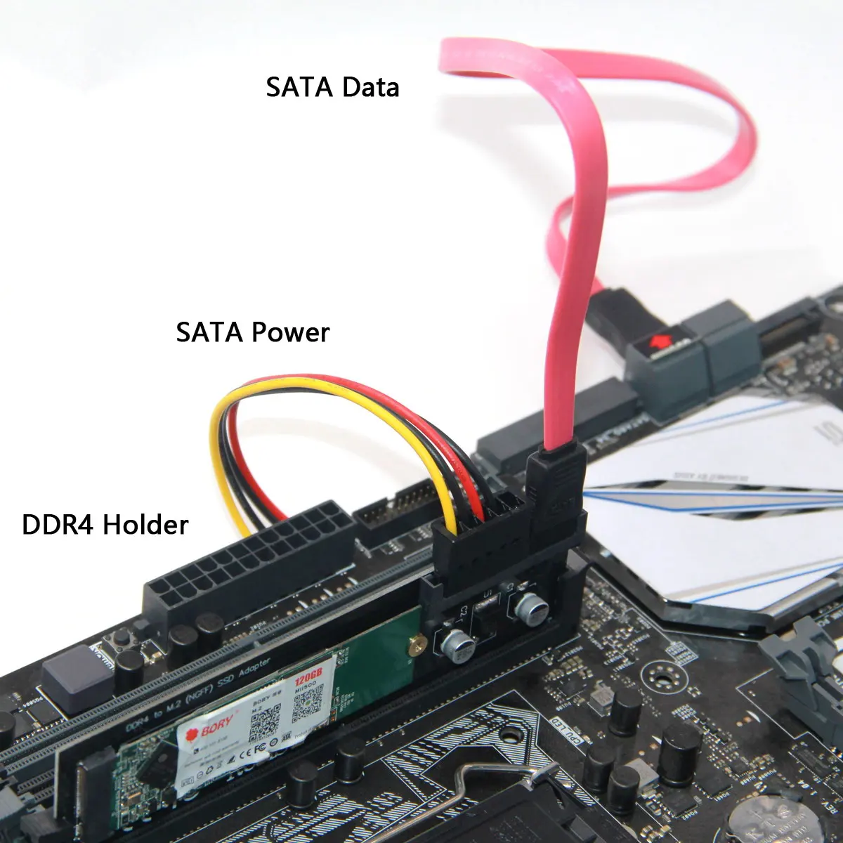 M.2 NGFF B/M key SSD для жесткого диска SATA 22pin с держателем разъема DDR4|Компьютерные кабели