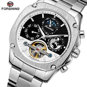 

FORSINING China Factory Luxury Good Quality Moonphase Multifunction Date Tourbillion Automatic Mens Watches