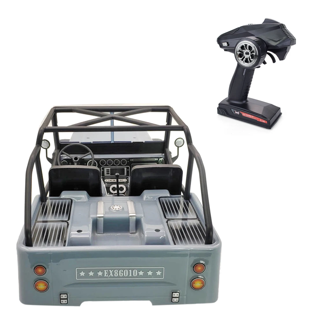 RGT альпинистский автомобиль RC автомобиль 86010CJ 1/10 4WD 15 км/ч вездеход внедорожник Рок Гусеничный-RTR версия США вилка Металл Серый - Цвет: EU Plug Grey