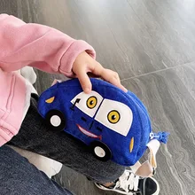 Детская Вельветовая сумка на одно плечо Милая форма мини-автомобиля сумка-мессенджер LT88