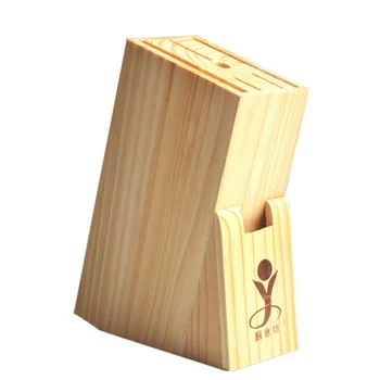

Knife Block Multifunctional Holes Bamboo Knife Rack Creative Storage Rack Tool Wood Kitchen Knife Holder Knife Stand Block Tool