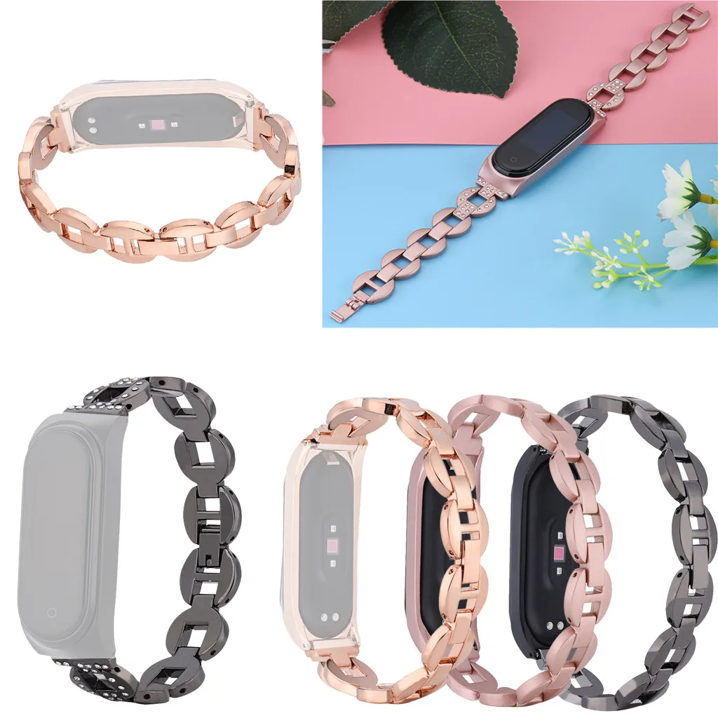 

2019 New Band Replacement Sport Wristband Band Strap + Metal Case Cover For Xiaomi Mi Band 4 Bracele Wrist Bracelet Strap D1
