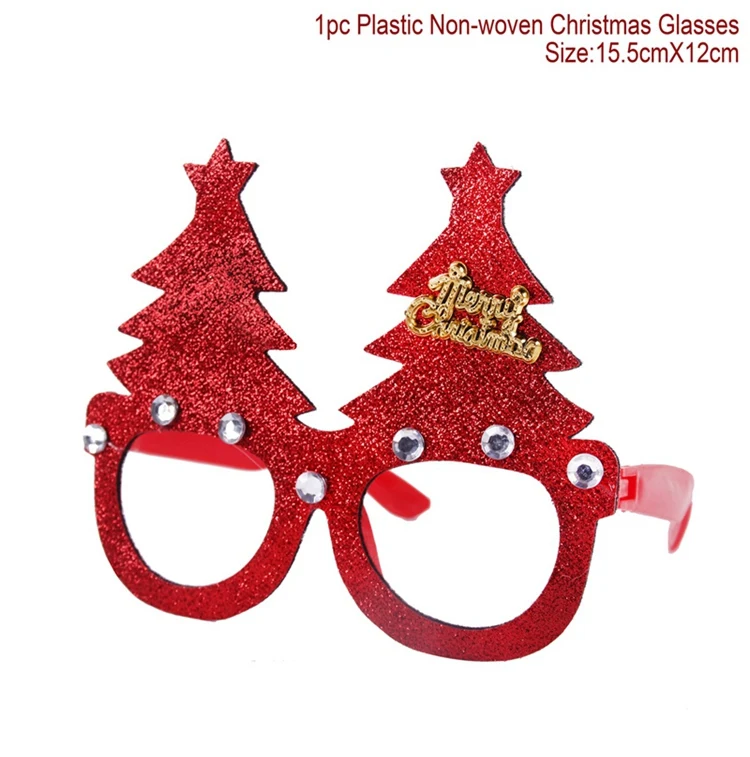 glasses style 07 FENGRISE Рождество Рождественские подарки Санта Клаус Олень Лось Стразы Рождественская модная женская брошь Natal Noel Happy год Декор - Цвет: glasses style 07