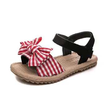 

Summer Girls Leather Shoes Flat Kids Beach Sandals Cute Bow Cut-outs Baby Toddler Girls Shoes Casual Children Sneakers
