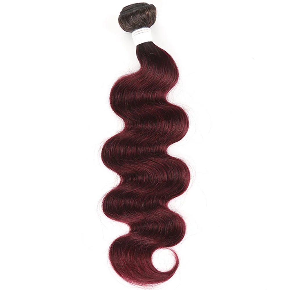 Предварительно окрашенные натуральные кудрявые пучки волос X-TRESS 99дж/бордовый красный цвет бразильский не-Реми волнистый пучок волос для наращивания - Цвет волос: T1B/99J
