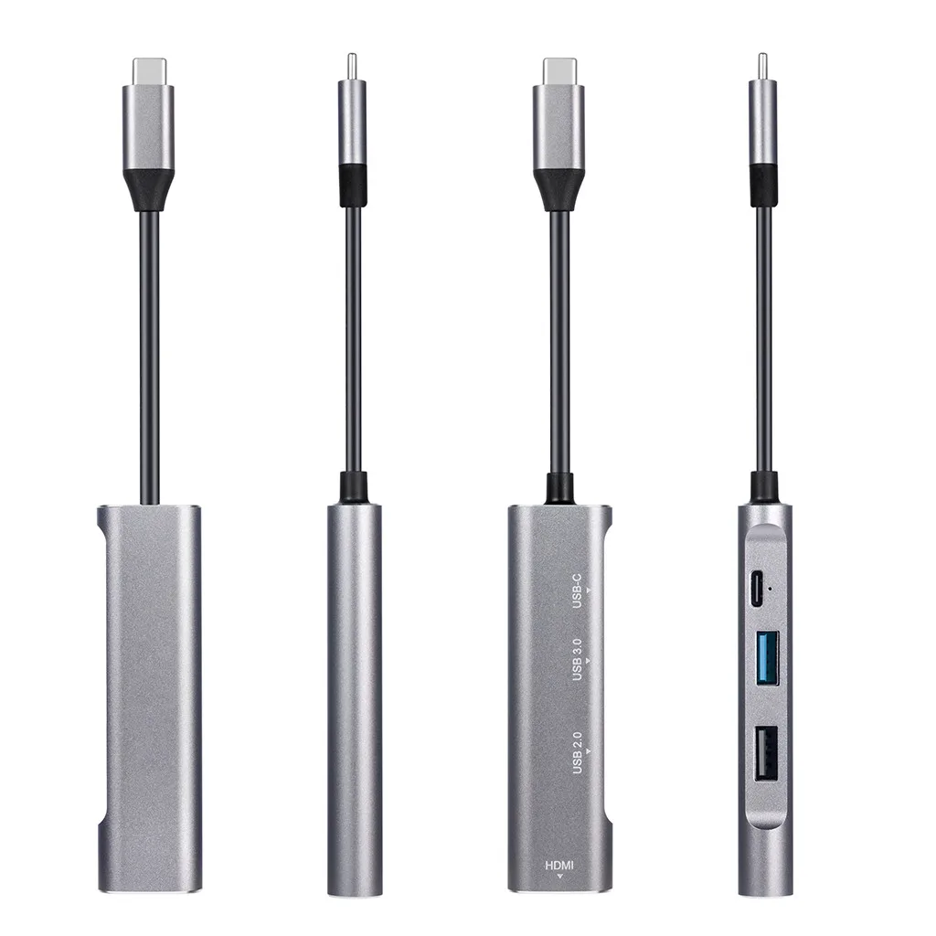 4 в 1 type-C адаптер с 4K HDMI USB3.0 type-C PD зарядная док-станция для samsung Mobile S8/S9/S10+ Note8/Note9 huawei#35