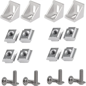

2020 Series Aluminum Profile Connector Set T-Slot Nuts for 6mm Slot Aluminum Profile Accessories
