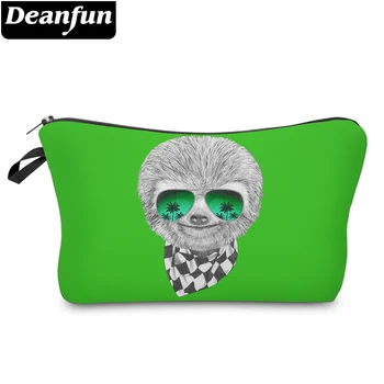 

Deanfun Green Fashion Small Makeup Bags Cool Sunglasses Sloth Printing Zipper Bag Unisex Toiletry Travel Bag 52130