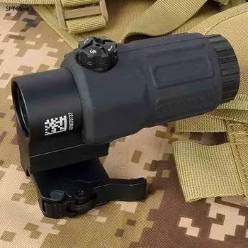 

G33 Airsoft 3X Magnifier with Switch to Side Quick Detachable QD Mount for hunting black sand and red color