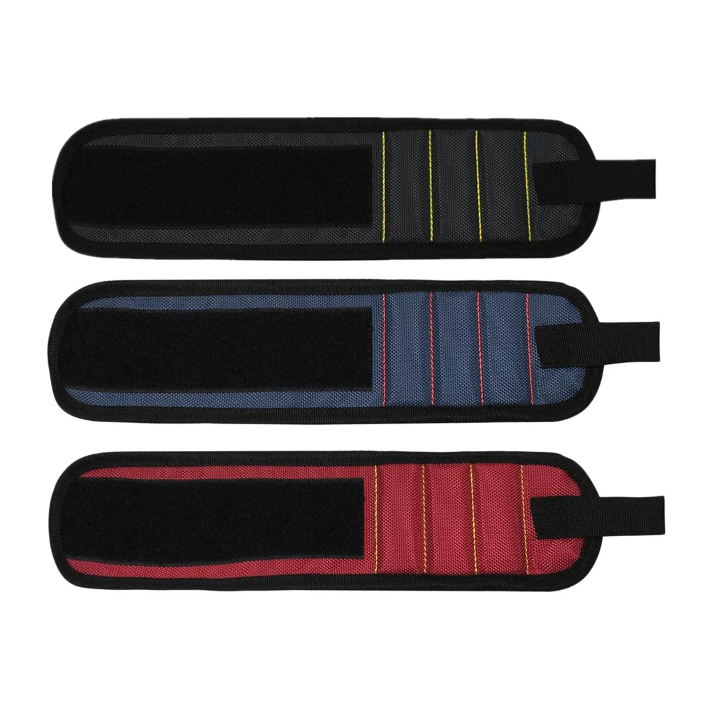 mini tool bag Magnetic Wrist Support Band with Strong Magnets for Holding Screws Nail Bracelet Belt Support Chuck Sports Red/Blue/Black tool backpack