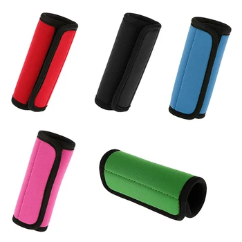 

Travelling Luggage Suitcase Handle Comfort Wraps Identifier Tags Green