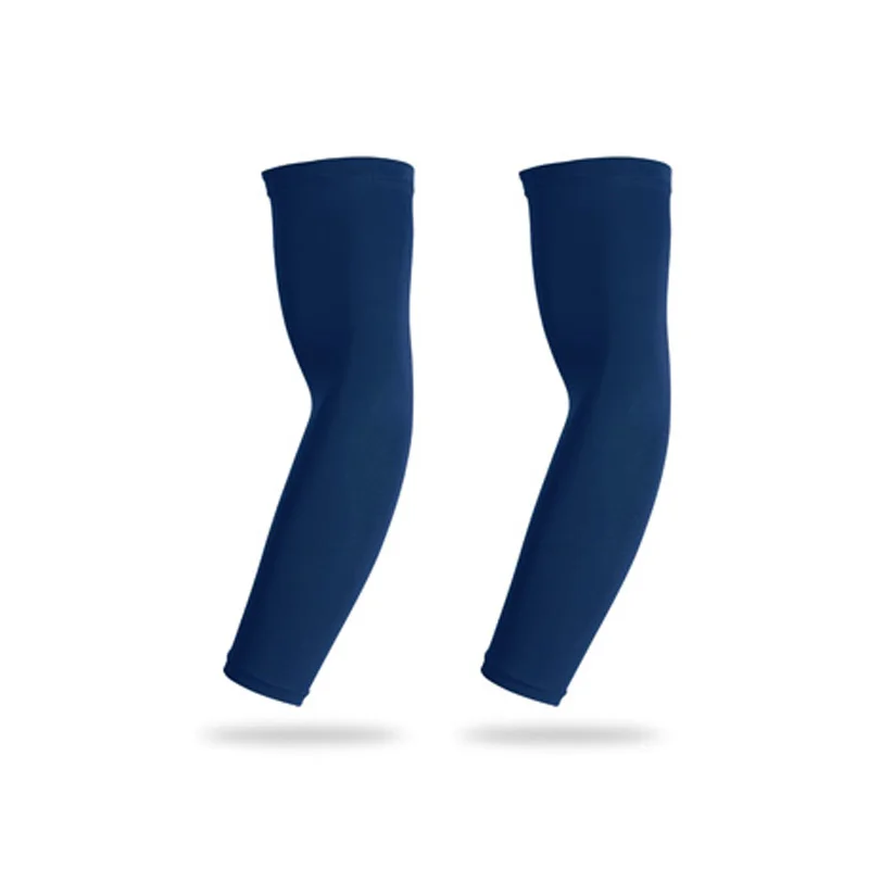 2 Pieces Navy Спортивные Компрессионные Рукава для баскетбола, велоспорта, гетры для рук, летние, для бега, УФ-защита, волейбольные солнцезащитные ленты - Цвет: 2 Pieces Navy