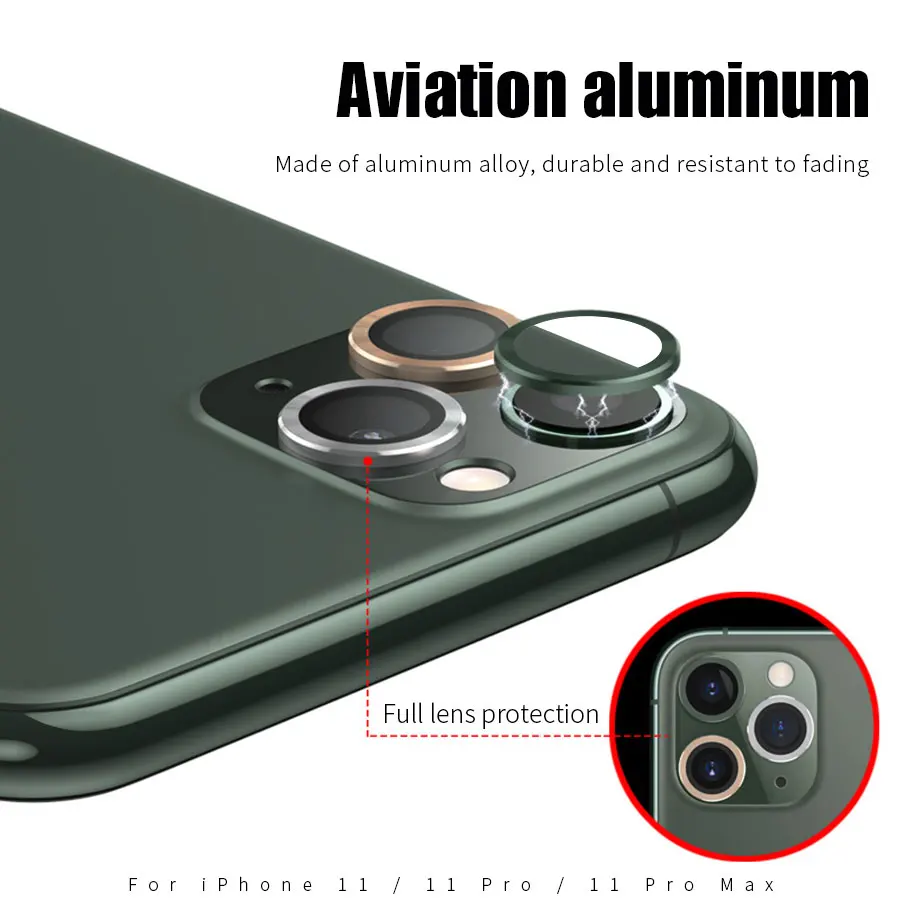 Для IPhone 11 камера металлическая защита 360 Полный корпус крышка задняя камера Объектив экран защитный чехол для IPhone 11 Pro Max