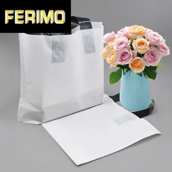 

50pcs Big Plastic Bags With Handles For Shops Clothes Package Bag large Supermarket Gift Bag small Jewelry Party Supplies pouch