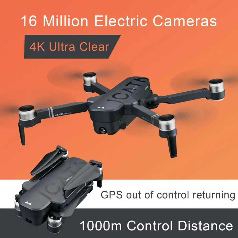 SMRC ICAT6 складной gps RC Дроны с камерой HD 4K RC самолет гоночный вертолет Следуйте оптического потока позиционирование дрона