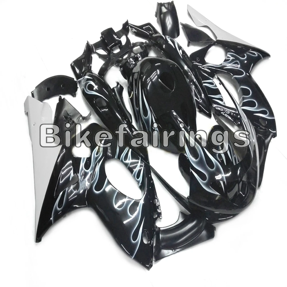 Серебро Пламя Черный Кузов комплект для Yamaha YZF600R Thundercat 1997 98 99 00 01 02 03 04 05 06 2007 капоты обтекатели