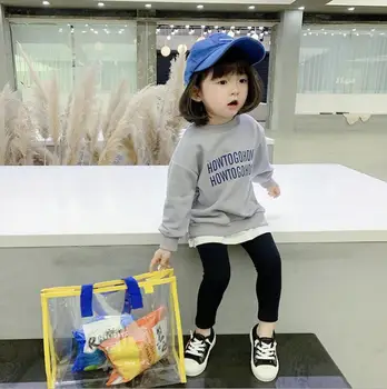 

2020 new boys girls printed t-shirt spring cotton fashion kids girls sweatshirt 1-6t