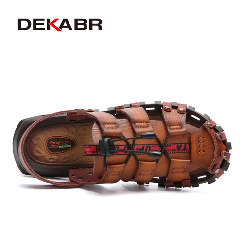DEKABR-여름 남성 샌들, 비치 신발, 여름 레저 해변, 로마 남성 야외 샌들, 고품질 부드러운 바닥 샌들, 슬리퍼 2