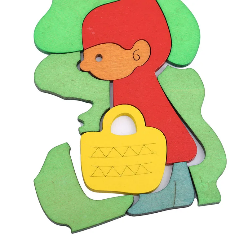 kids/children Educational Wooden Toys Multilayer Classic Cartoon 3D Animal Puzzle Baby Gift Wood Puzzle Toys For Children