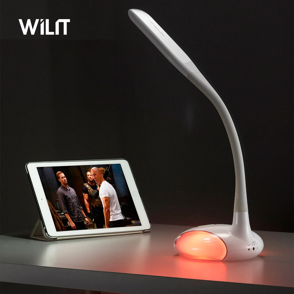 Светодиодная настольная лампа Q8B с сенсорным управлением и светильник том для спальни отеля рождественский