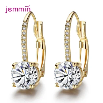 

New Hot Crystal Rhinestone Drop Earrings For Women Boho Wedding Piercing Jewelry 925 Silver Gold CZ Zircon Quality Drop Earring