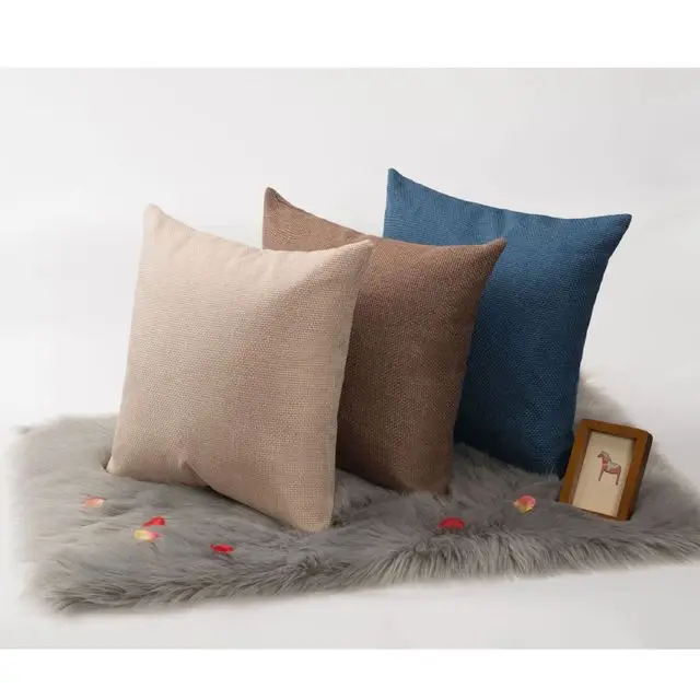 Modern Light Luxury Cushion Cover 50x50cm Solid Color Linen Throw Pillow Car Home Sofa Decoration Cushions Decorative Pillows