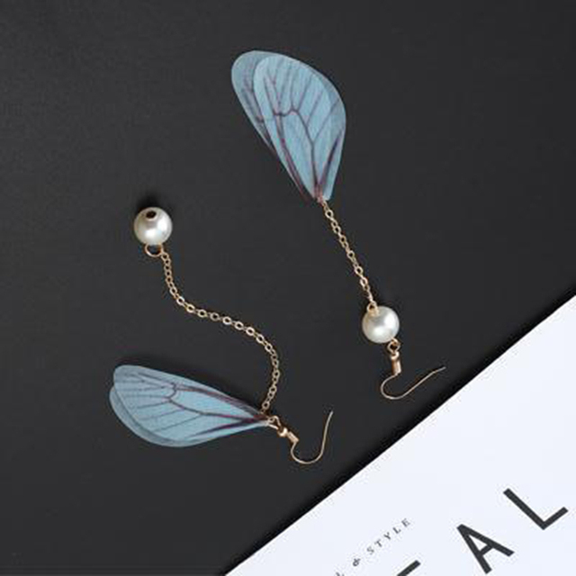 Fairy 1Pair Long Tassel Earrings Fashion Feather Style Ethnic Boho Big Statement Dangle Earring Wedding Earrings Brinco