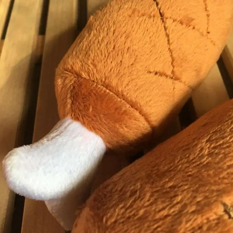 Patchwork Leg Garden Toy Chicken Outdoor Pet Dog Toys Chewing Cat dog Bone etc Squeaker Sound Cat Dog Shape Plush